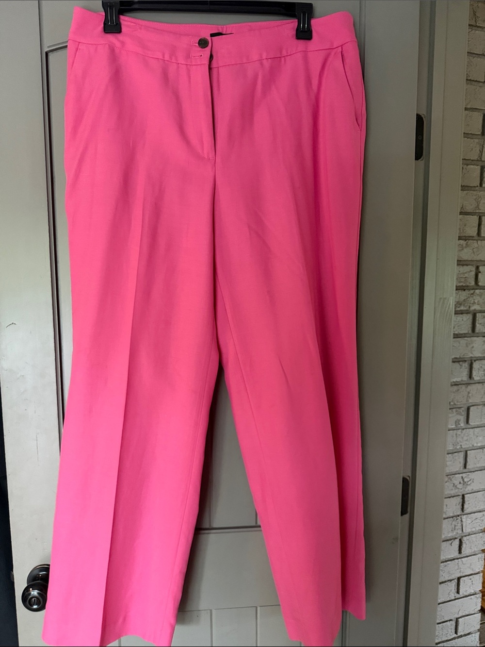 Talbots Hot Pink Wide-Leg Dress Pants, 14W